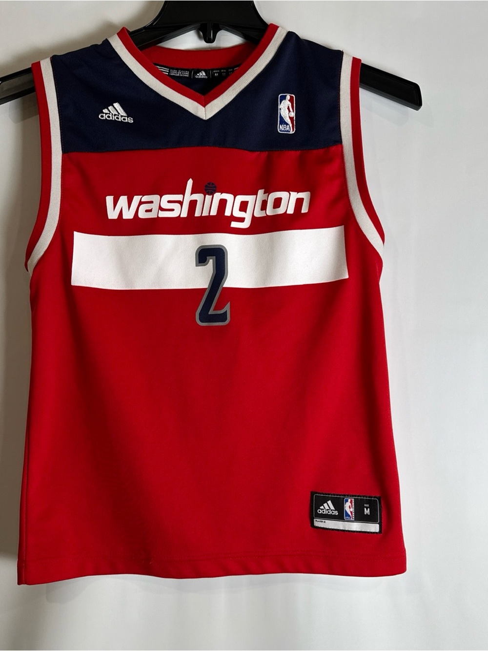 adidas Red NBA Jersey with Black Logo Patch